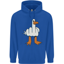 Offensive Pigeon Finger Flip Funny Mens 80% Cotton Hoodie Royal Blue