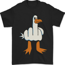 Offensive Pigeon Finger Flip Funny Mens T-Shirt 100% Cotton Black