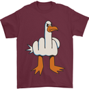 Offensive Pigeon Finger Flip Funny Mens T-Shirt 100% Cotton Maroon
