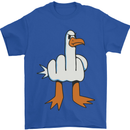 Offensive Pigeon Finger Flip Funny Mens T-Shirt 100% Cotton Royal Blue
