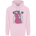 Offensive Teddy Bear F#uck You Funny Childrens Kids Hoodie Light Pink