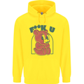 Offensive Teddy Bear F#uck You Funny Childrens Kids Hoodie Yellow