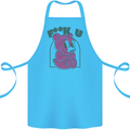 Offensive Teddy Bear F#uck You Funny Cotton Apron 100% Organic Turquoise