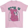 Offensive Teddy Bear F#uck You Funny Mens T-Shirt 100% Cotton Light Pink