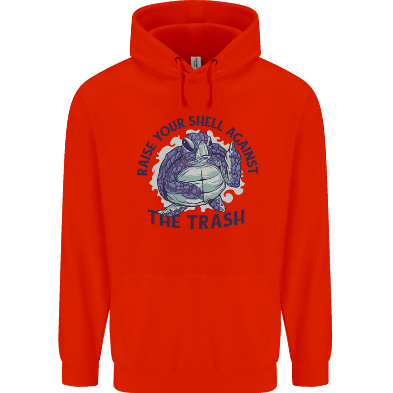 Offensive Turtle Climate Change Environment Childrens Kids Hoodie Bright Red