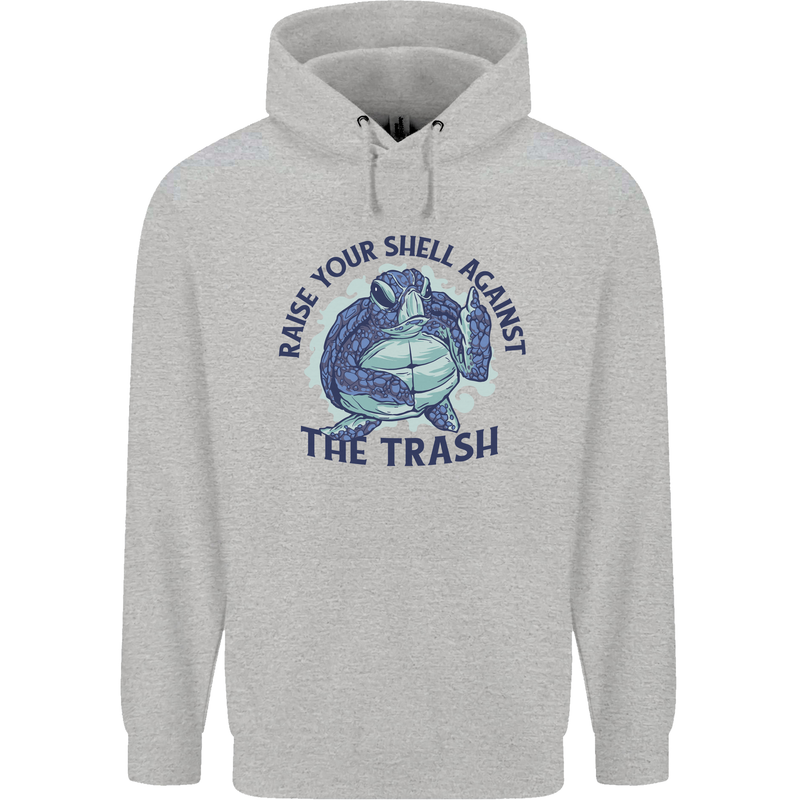 Offensive Turtle Climate Change Environment Childrens Kids Hoodie Sports Grey