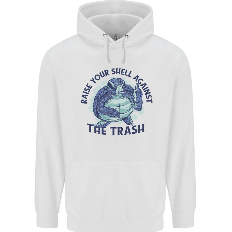 Offensive Turtle Climate Change Environment Childrens Kids Hoodie White