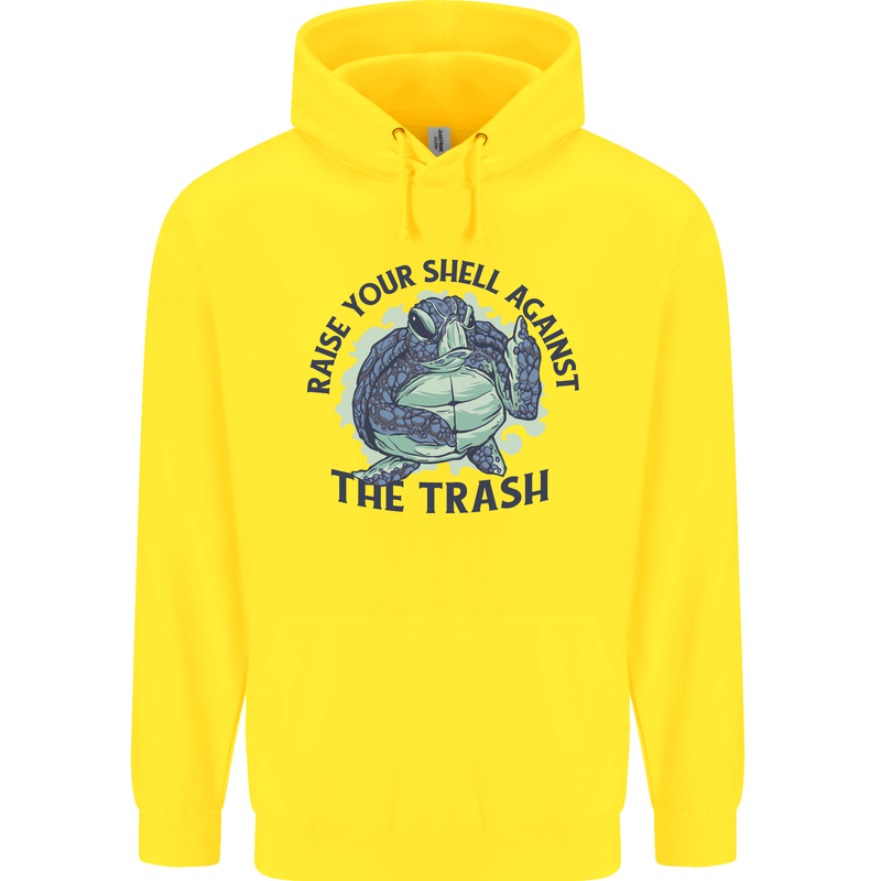 Offensive Turtle Climate Change Environment Childrens Kids Hoodie Yellow