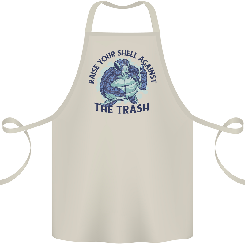 Offensive Turtle Climate Change Environment Cotton Apron 100% Organic Natural