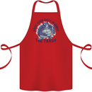 Offensive Turtle Climate Change Environment Cotton Apron 100% Organic Red
