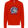 Offensive Turtle Climate Change Environment Kids Sweatshirt Jumper Bright Red