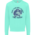Offensive Turtle Climate Change Environment Kids Sweatshirt Jumper Peppermint