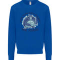 Offensive Turtle Climate Change Environment Kids Sweatshirt Jumper Royal Blue