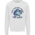Offensive Turtle Climate Change Environment Kids Sweatshirt Jumper White