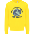 Offensive Turtle Climate Change Environment Kids Sweatshirt Jumper Yellow