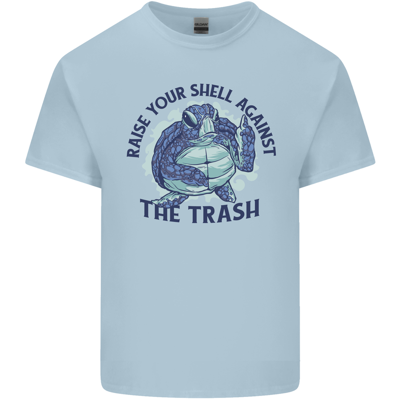 Offensive Turtle Climate Change Environment Kids T-Shirt Childrens Light Blue