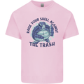 Offensive Turtle Climate Change Environment Kids T-Shirt Childrens Light Pink
