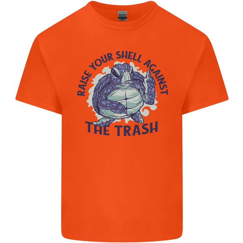 Offensive Turtle Climate Change Environment Kids T-Shirt Childrens Orange