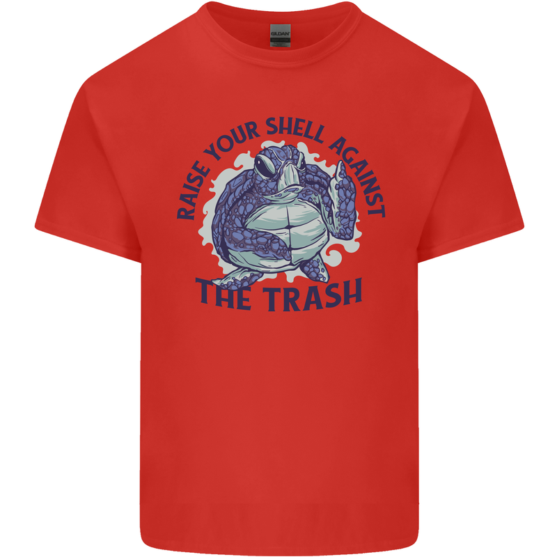 Offensive Turtle Climate Change Environment Kids T-Shirt Childrens Red