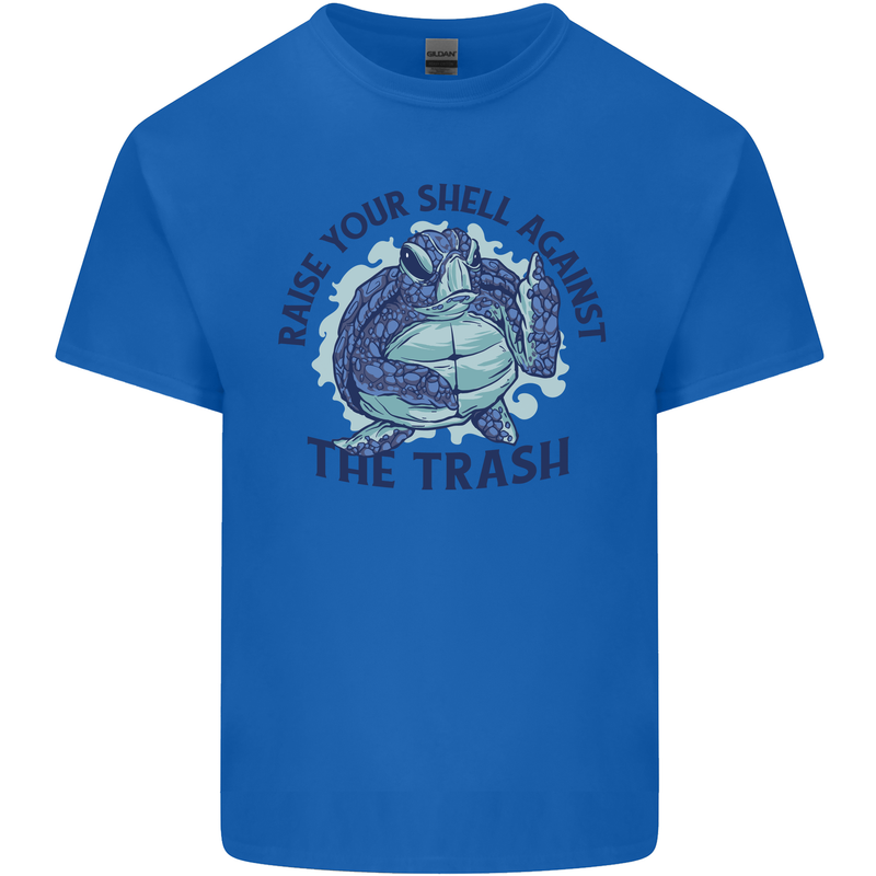 Offensive Turtle Climate Change Environment Kids T-Shirt Childrens Royal Blue