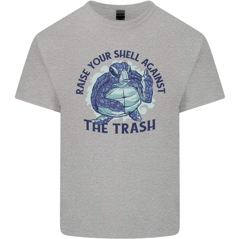 Offensive Turtle Climate Change Environment Kids T-Shirt Childrens Sports Grey