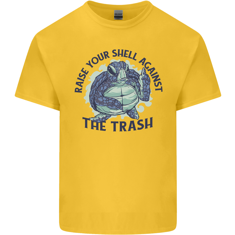 Offensive Turtle Climate Change Environment Kids T-Shirt Childrens Yellow