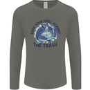 Offensive Turtle Climate Change Environment Mens Long Sleeve T-Shirt Charcoal