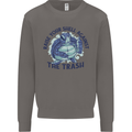 Offensive Turtle Climate Change Environment Mens Sweatshirt Jumper Charcoal