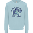 Offensive Turtle Climate Change Environment Mens Sweatshirt Jumper Light Blue
