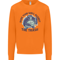 Offensive Turtle Climate Change Environment Mens Sweatshirt Jumper Orange