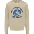 Offensive Turtle Climate Change Environment Mens Sweatshirt Jumper Sand