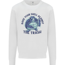 Offensive Turtle Climate Change Environment Mens Sweatshirt Jumper White
