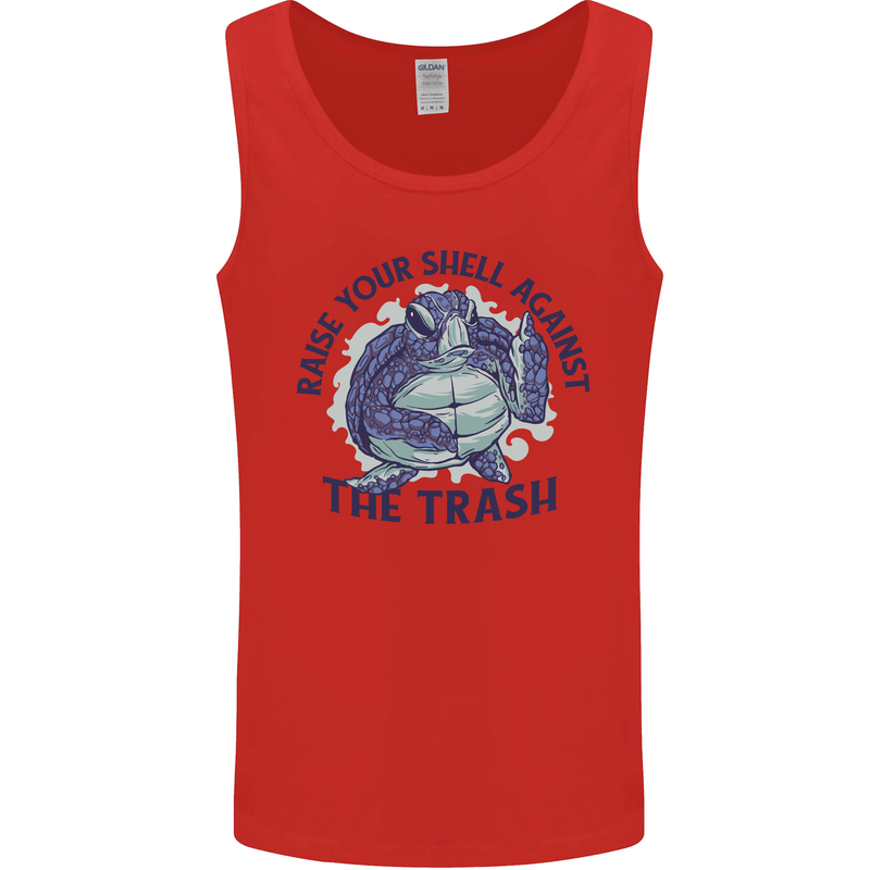 Offensive Turtle Climate Change Environment Mens Vest Tank Top Red