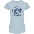Offensive Turtle Climate Change Environment Womens Petite Cut T-Shirt Light Blue