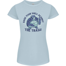 Offensive Turtle Climate Change Environment Womens Petite Cut T-Shirt Light Blue