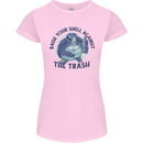 Offensive Turtle Climate Change Environment Womens Petite Cut T-Shirt Light Pink