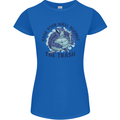 Offensive Turtle Climate Change Environment Womens Petite Cut T-Shirt Royal Blue