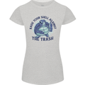Offensive Turtle Climate Change Environment Womens Petite Cut T-Shirt Sports Grey