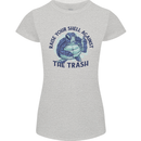 Offensive Turtle Climate Change Environment Womens Petite Cut T-Shirt Sports Grey