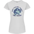 Offensive Turtle Climate Change Environment Womens Petite Cut T-Shirt White