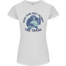 Offensive Turtle Climate Change Environment Womens Petite Cut T-Shirt White