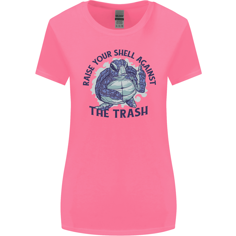 Offensive Turtle Climate Change Environment Womens Wider Cut T-Shirt Azalea