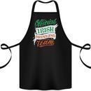Official Irish Drinking Team Funny St Patricks Day Cotton Apron 100% Organic Black