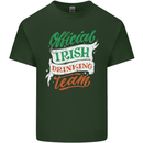 Official Irish Drinking Team Funny St Patricks Day Mens Cotton T-Shirt Tee Top Forest Green