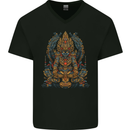 Ogoh Ogoh Demon Evil Spirits Mens V-Neck Cotton T-Shirt Black