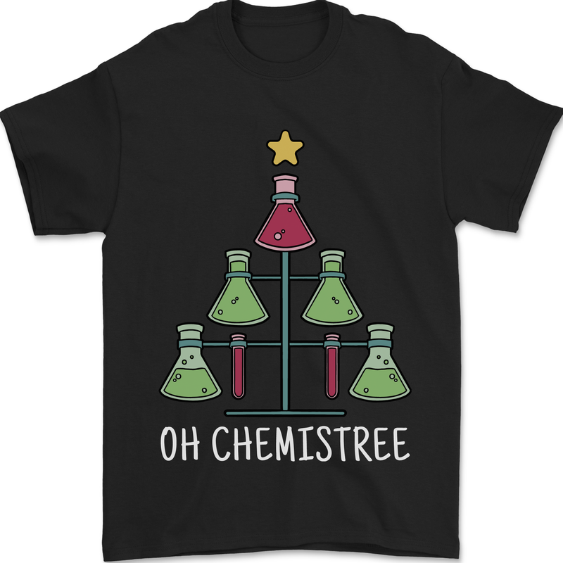 Oh Chemistry Funny Christmas Science Xmas Mens T-Shirt 100% Cotton Black