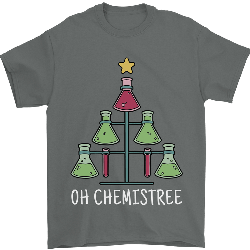 Oh Chemistry Funny Christmas Science Xmas Mens T-Shirt 100% Cotton Charcoal