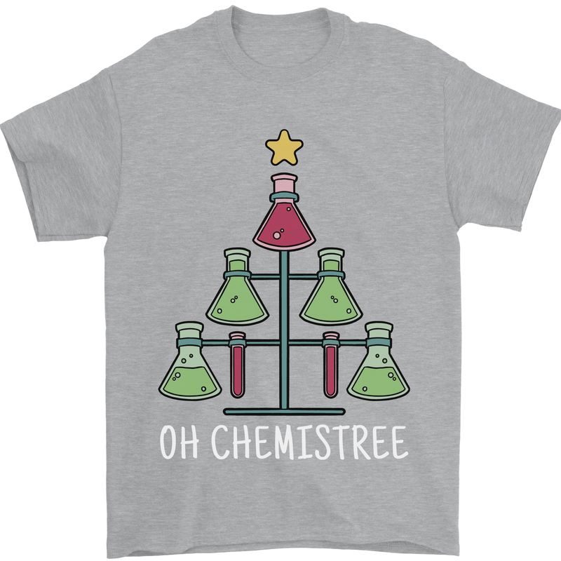 Oh Chemistry Funny Christmas Science Xmas Mens T-Shirt 100% Cotton Sports Grey