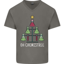 Oh Chemistry Funny Christmas Science Xmas Mens V-Neck Cotton T-Shirt Charcoal