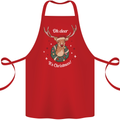 Oh Deer Its Christmas Funny Hunting Hunter Xmas Cotton Apron 100% Organic Red